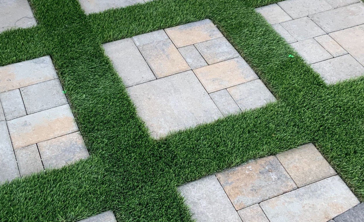Decorative paver and artificial turf installation in Antioch, CA