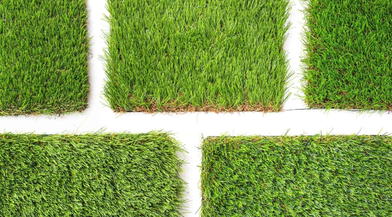 Commercial grade artificial grass samples for business properties